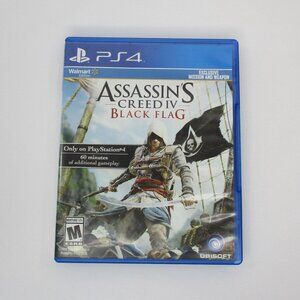 PS4 Assassins Creed IV Black Flag (Playstation 2013) Video Game and Case
